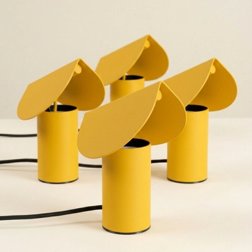 Moderní žlutá LED stolní lampa BISCUIT do obývacího pokoje