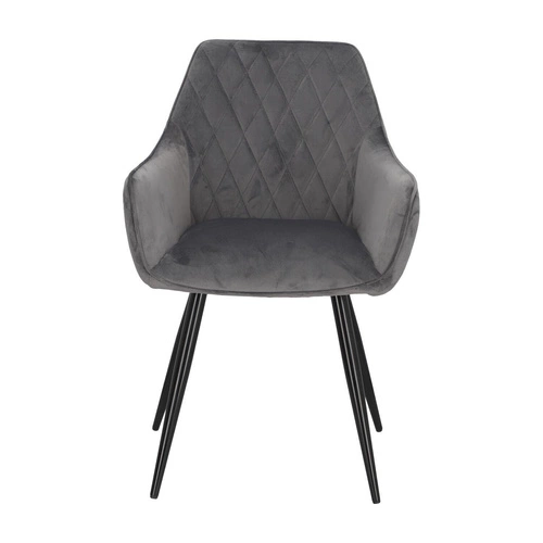 Čalouněná jídelní židle z šedého sametu s područky Pico Intesi moderní