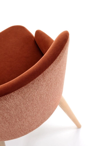 Jídelní židle Jurneya Intesi čalouněná otočná s područkami skořicová dřevěná