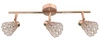 Moderní stropní lampa Glossy 3 světla růžové zlato nastavitelná do obývacího pokoje