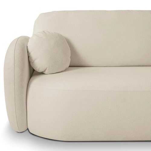 Rohová rozkládací pohovka Salby béžová moderní pravá do obýváku s úložným prostorem Intesi