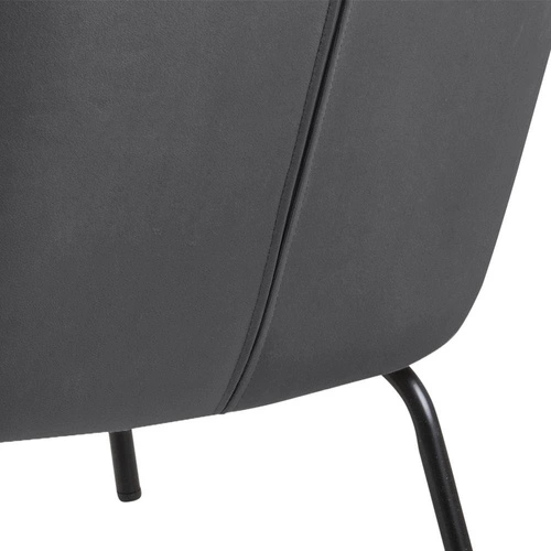 Křeslo ušák Melissa VIC sametové do obýváku v glamour stylu s područkami šedé Actona