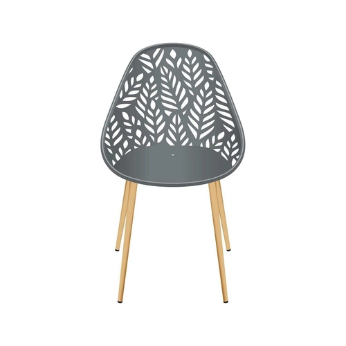 Jídelní židle Lucena Intesi šedá moderní z plastu na ocelových nohách do kuchyně