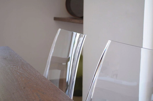 Průhledná jídelní a zahradní židle SCAB Design moderní stohovatelná z plastu