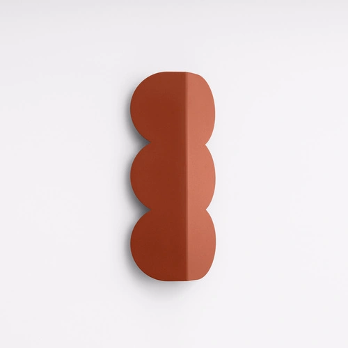 Nástěnné svítidlo BISCUIT moderní do obýváku v červené okrové barvě