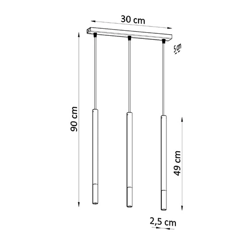 Závěsné svítidlo Mozaica 3L černo-zlaté moderní nad kuchyňský ostrůvek nebo jídelní stůl do obýváku
