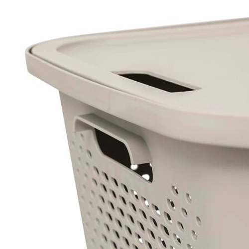 Úložný koš s víkem Aera 19,6 l béžový do koupelny a kuchyně 5five