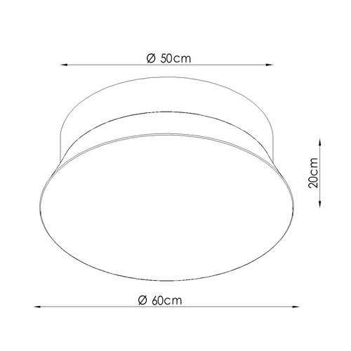 Stropní svítidlo TOP A bílé moderní do obývacího pokoje E27 60 cm
