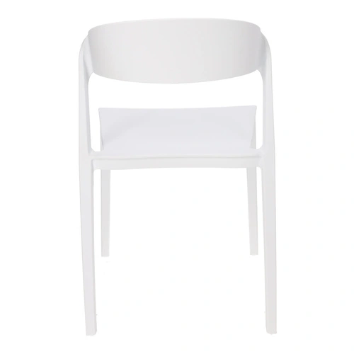 Židle Ribbon Intesi bílá moderní plastová do jídelny a kuchyně