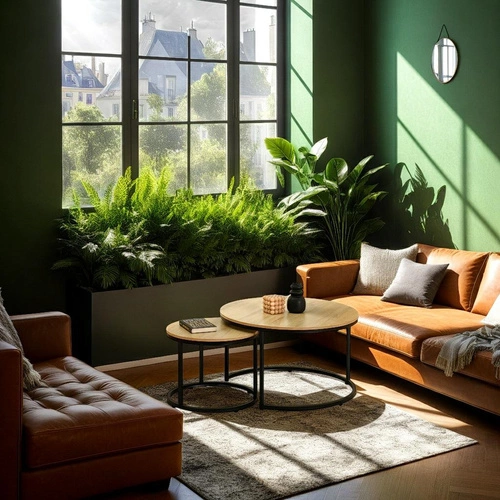 Sada 2 kulatých konferenčních stolků Ruth 2v1 do obýváku, dřevěné, industriální Intesi