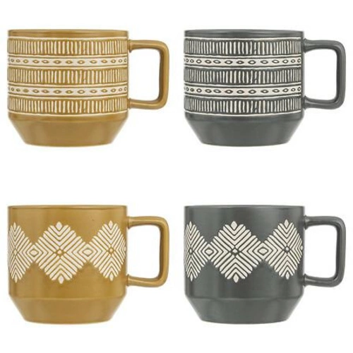 Hrnek Mosquito žlutý 380ml vzor na celém hrnku