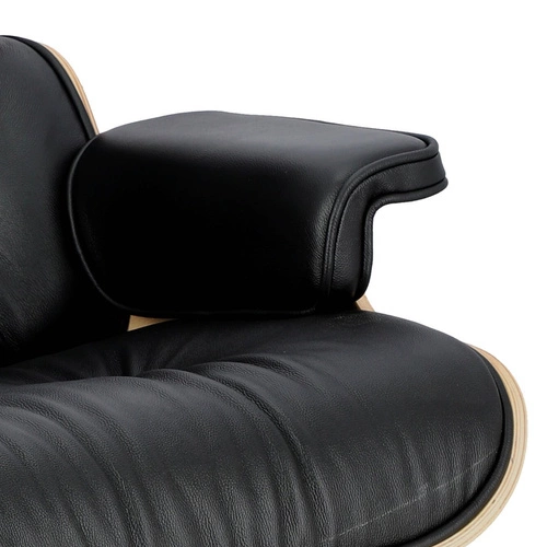 VIP Lounge křeslo kožené černé otočné do obýváku moderní D2.DESIGN