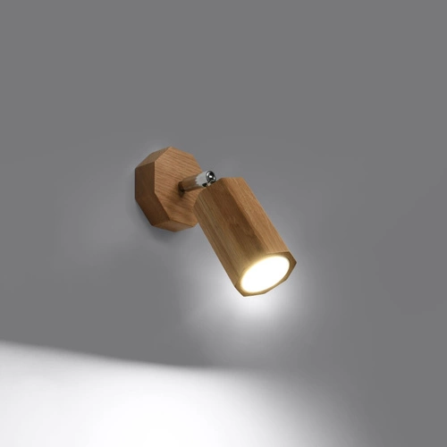 Nástěnné svítidlo ZEKE moderní dubové do obývacího pokoje a ložnice skandinávský Sollux Lighting