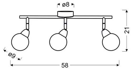 Moderní stropní LED svítidlo Bolo, 3bodové, chromované, nastavitelná do obýváku a kuchyně