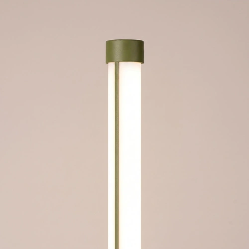 TRANG moderní LED stojací lampa do obývacího pokoje olivová 3000K