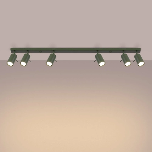 Stropní svítidlo RING 6L olivově zelené moderní do obýváku a ložnice Sollux