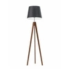 Stojací lampa trojnožka Aruba černá s dřevěným stínidlem do obýváku Lysne 149 cm