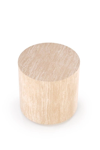 Konferenční stolek Travertino kulatý malý 45 cm moderní do obýváku v barvě travertinu Intesi