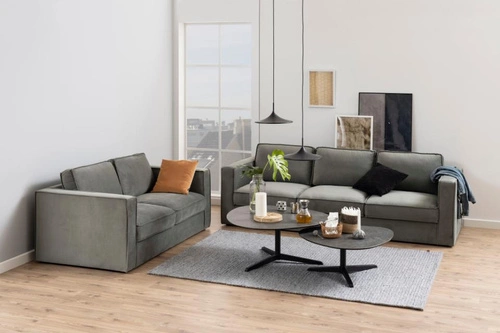 Oválný konferenční stolek Barnsley S skleněno-keramický černý moderní do obýváku Actona