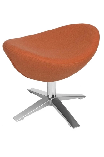 Otočný čalouněný taburet Jajo Soft inspirovaný Egg oranžový do obýváku D2.DESIGN