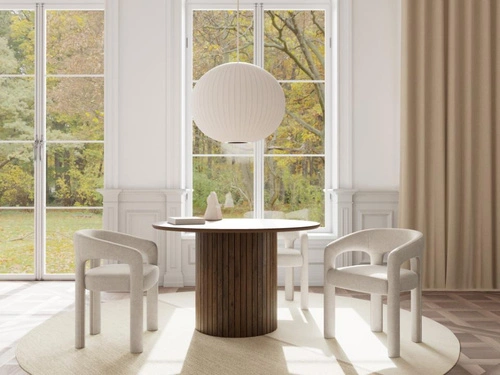 Židle Cole béžová čalouněná s područkami do jídelny Actona