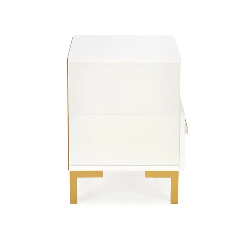 Moderní bílý noční stolek Tisaia Intesi se zásuvkou do ložnice a studentského pokoje