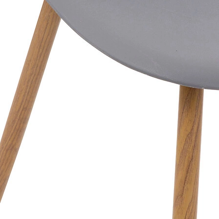 Jídelní židle Taho šedá Atmosphera z plastu a kovu, stohovatelná, snadno čistitelná