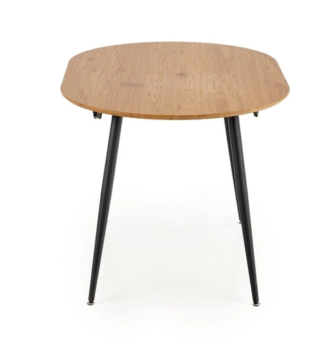 Rozkládací jídelní stůl Lora moderní zlatý dub černé nohy 120–160 cm Intesi