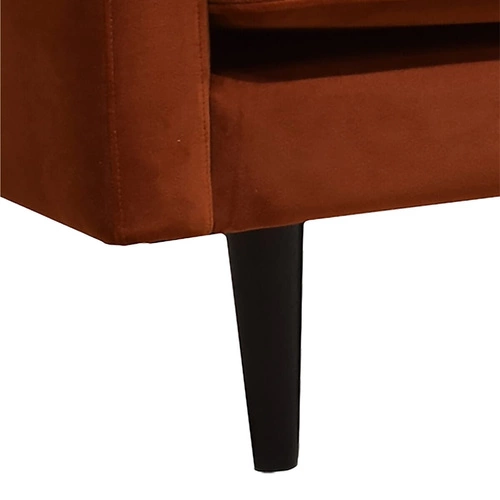 Třímístná sametová pohovka Candice hnědá moderní s područkami do obývacího pokoje Atmosphera