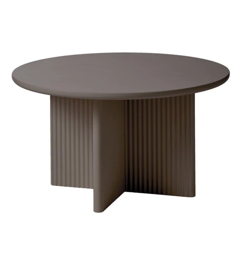 Konferenční stolek Palma 80 cm kulatý moderní do obývacího pokoje taupe