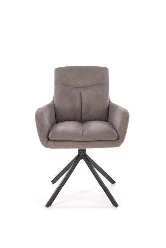 Otočná židle Bolenge Intesi šedá čalouněná s područkami do kanceláře a jídelny