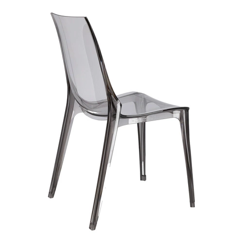 Moderní průhledná jídelní židle stohovatelná z plastu SCAB Design