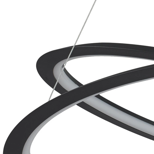 Stropní LED svítidlo Spirello černé 80 cm moderní do obýváku a jídelny Step into Design