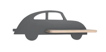 Nástěnné svítidlo Car LED 5W šedé klasické do dětského pokoje dřevěné dekorativní