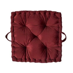Prošívaný dekorativní polštář Intesi 40x40 cm bordó do obýváku a ložnice
