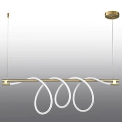 Závěsné LED svítidlo FANTASIA LONG zlaté moderní do obýváku a nad stůl Step into Design