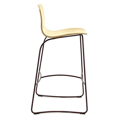 Barová židle s opěrkou Fameg Hips na míru, kožená, industriální do kuchyně a jídelny 74 cm