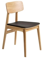Voli jídelní židle dřevěná moderní černá ekokůže dub UNIQUE