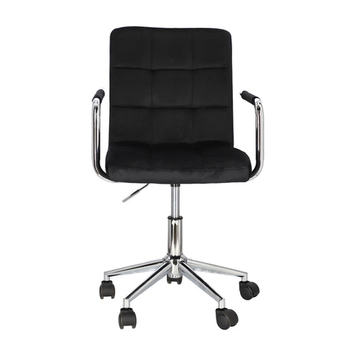 Ergonomická kancelářská židle Cosmo Arm černý samet moderní s područkami otočná