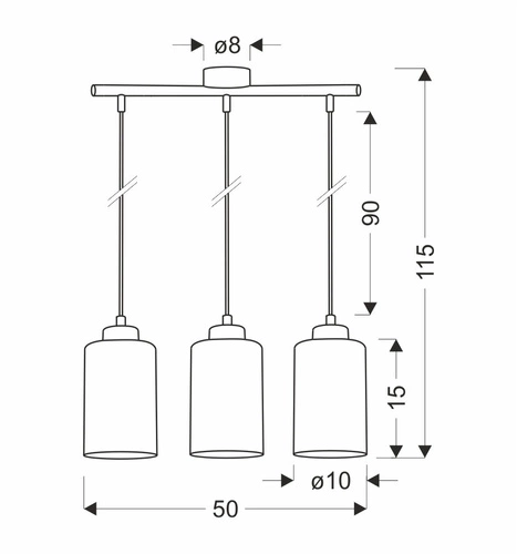 Závěsné svítidlo Aspra moderní černé skleněné 3bodové do obývacího pokoje a ložnice