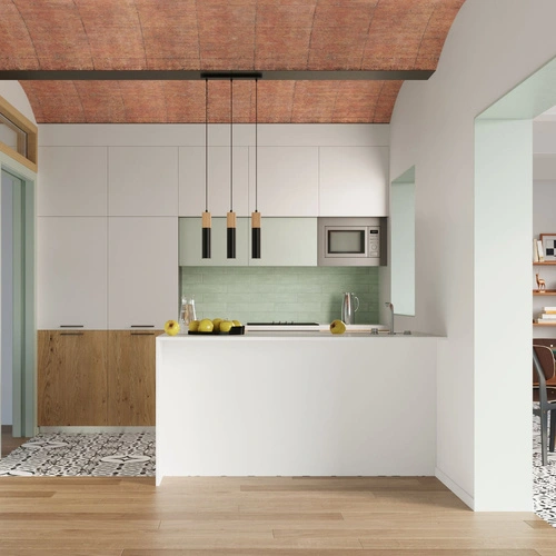 Závěsné svítidlo PABLO 3P bílé dřevěné moderní do obýváku a nad stůl 100 cm