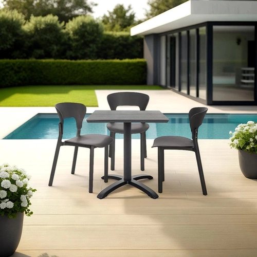 Sada 4 černých židlí Kabru