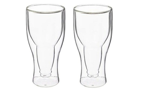 Sada 2 pivních sklenic 350 ml z borosilikátového skla 5five simply smart