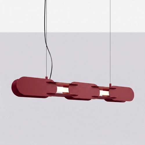 Závěsné LED svítidlo CHAIN vínové nad stůl do obývacího pokoje moderní