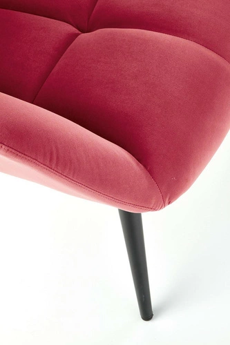 Křeslo ušák Vadis samet vínové do obýváku moderní relaxační glamour Intesi