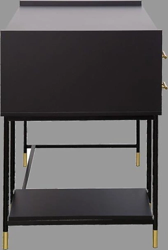 Psací stůl Tedy černý se zásuvkami a policemi, moderní loftový 110 cm Atmosphera