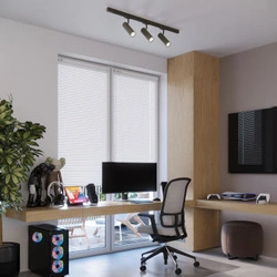 Stropní svítidlo, 3 spoty, 3fázový kolejnicový systém, DIREZIONE černá