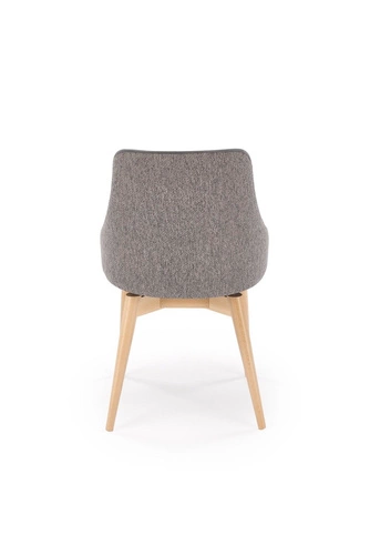 Otočná čalouněná jídelní židle s područkami Jurneya šedá skandinávský styl Intesi