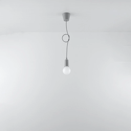 Závěsné šedé svítidlo Diego moderní, nastavitelné do obýváku, kuchyně a jídelny Sollux