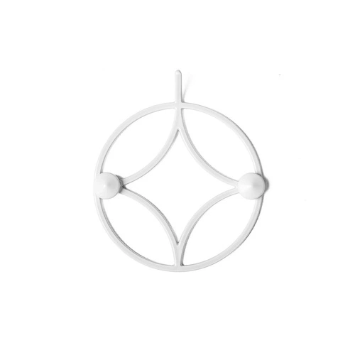 Holo XS POLYHEDRA moderní bílý kovový nástěnný věšák do předsíně 9,5 cm